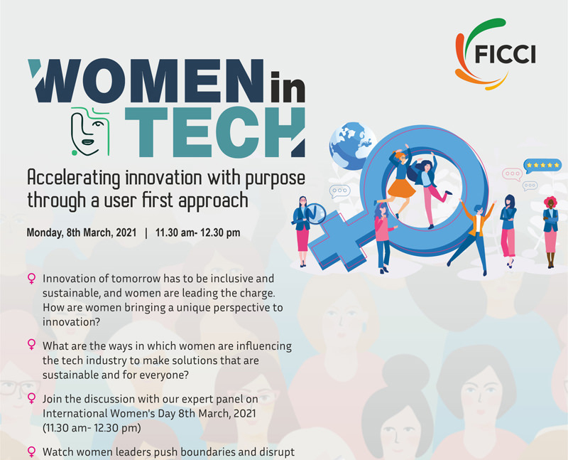 Webinar on “Women in Tech” on 8th March on occasion of International Women’s day (11:30 AM – 12:30 PM)